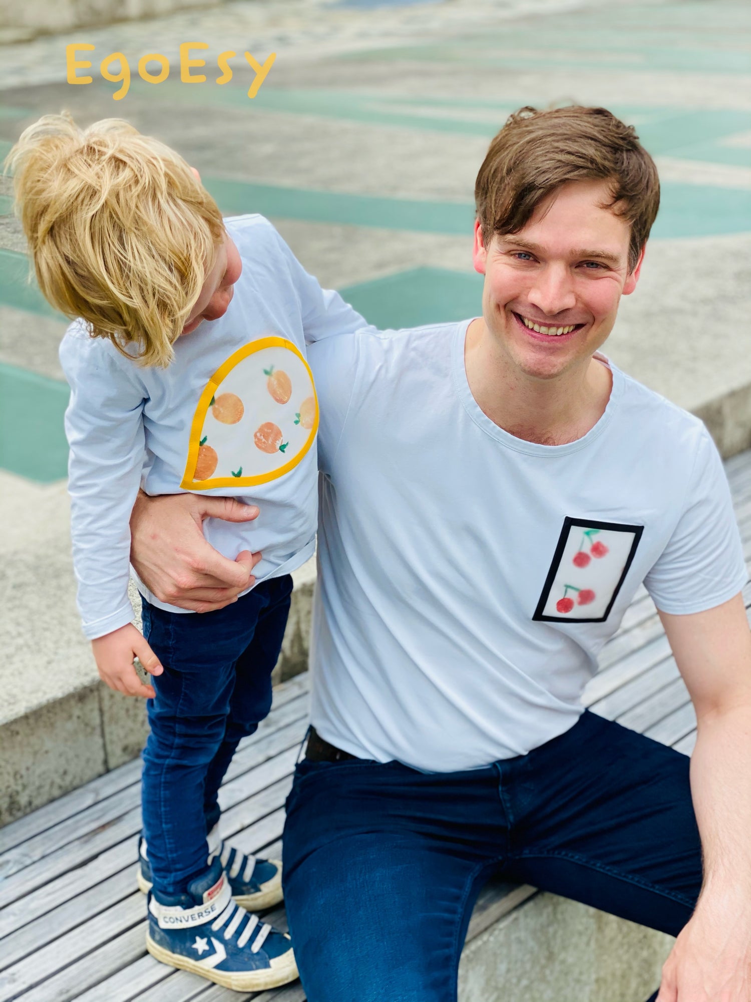 EgoEsy Shirt für Kinder, Eltern und Großeltern; eine wertvolle Beschäftigung für Groß und Klein: Gestalte Dein Shirt mit eigenen Kunstwerken und Botschaften selbst und trage Deine Statements nach draußen! Individuell und nachhaltig.